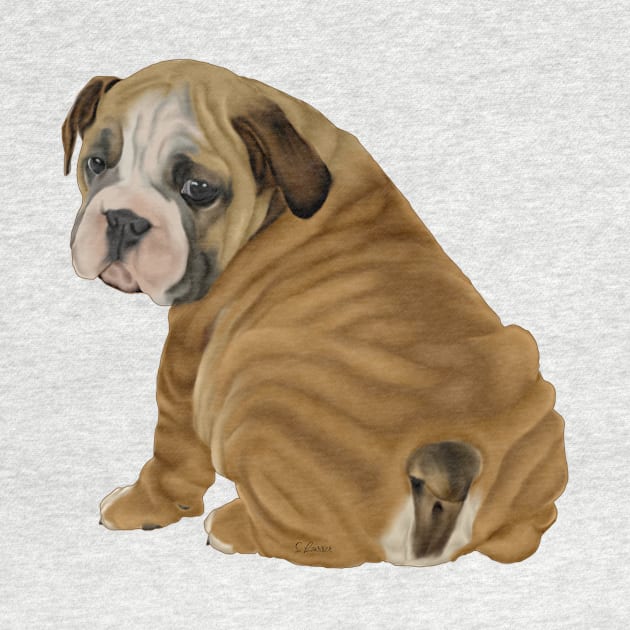 Cute English Bulldog Puppy by painteddreamsdesigns